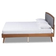 thumbnail image 4 of Baxton Studio Ratana Grey and Walnut Brown Finished Wood Queen Size Platform Bed, 4 of 11