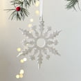 thumbnail image 5 of Luoshdecor Christmas Glitter Ornament ,White Holiday Butterfly Elk Star Hanging Decorations for Tree Wedding Party Ornaments 5.9 in, 5 of 7