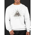 thumbnail image 2 of Halftone Eye Of Providence  Sweatshirt Men -Image by Shutterstock, Male Large, 2 of 4