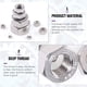thumbnail image 2 of WZYTEU 400 piezas de tuercas hexagonales, M2 M2.5 M3 M4 M5 M6 M8 Kit surtido de tuercas de acero inoxidable para sujetadores Industrias domésticas y construcción Vhermosa XDWJ-75, 2 of 5