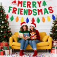 thumbnail image 2 of Banner Difuento Merry Friendsmas con purpurina para fiesta de Navidad, 2 of 9
