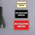 thumbnail image 6 of Signs ByLITA Classic Framed No Solicitar Gracias vector Durable ABS Plastic | Laser Engraved | Easy Installation | Elegant Design Sign (Black /Gold) - Small, 6 of 8