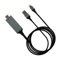 thumbnail image 3 of Cable adaptador tipo C a cable de interfaz multimedia de alta definición Adaptador de PVC y cobre para teléfono y portátil Negro, 3 of 10