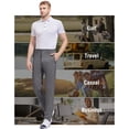 thumbnail image 4 of PULI Men’s Stretch Golf Pants Slim Fit Waterproof Tapered Work Casual Hiking & Travel Pants, 4 of 5