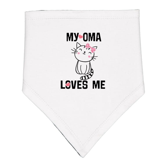 Inktastic My Oma Loves Me Girl Cat Baby Bandana Bib