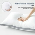 thumbnail image 4 of 2 Pack 100% Cotton Pillows For Bed, Queen Size Bed Pillows for Side and Back Sleepers, 20"x26", 4 of 6