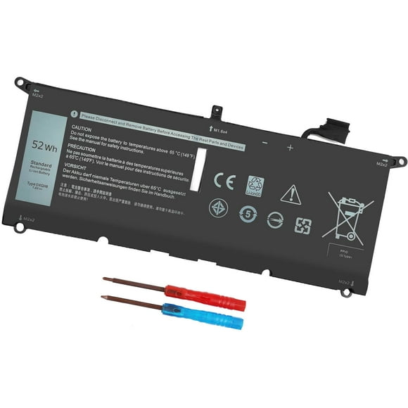Batería DMKAOLLK DXGH8 de 52 Wh y 7,6 V para Dell XPS 13 9370 9380