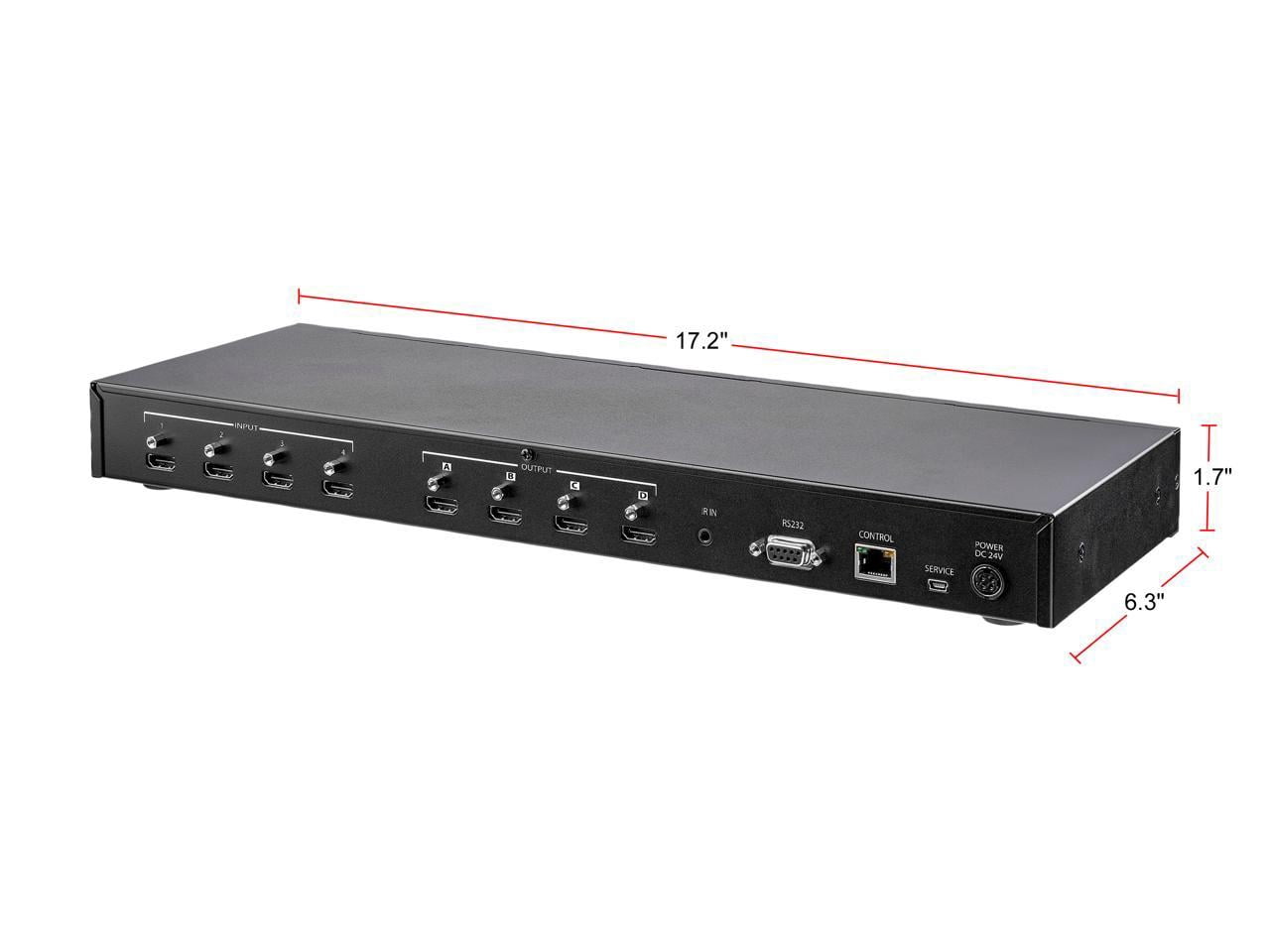 StarTech VS424HD4K60 4x4 HDMI Matrix Switch w/ Audio & Ethernet Control, 4K 60Hz