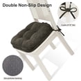 thumbnail image 5 of Baibu Dining Chair Cushions Set of 2, Dual Layer Memory Foam Seat Pads with Non-Slip Bottom and Ties, 16.5 x 16.5 x 3.5 inches, Dark Brown, 5 of 7
