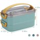 thumbnail image 2 of Stainless Steel Lunch Box, Double Layer Lunch Box, Leakproof Sealed Thermal Bento Boxes for School W, 2 of 5