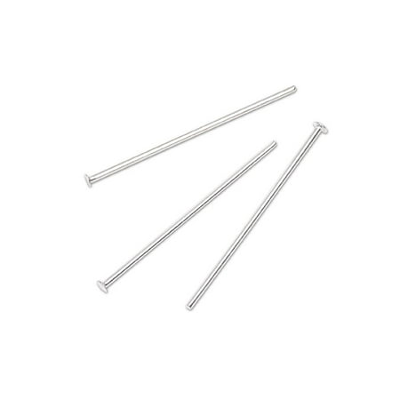 - Silver Plated Head Pins: 1 inch