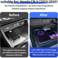 thumbnail image 2 of Car USB Hub Docking Station for Honda CR-V CRV 2023 2024 2025 2026 Type-C Fast Charger Auto Interior Centre Console Accessories Cigarette Lighter Decoration Phone Wireless Charging Adapter, 2 of 6