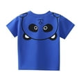 thumbnail image 1 of WEIYLL T-Shirts Garçon Manches Courtes Col Rond Motif Panda Climatisation Maison Sortie Bleu Vêtements pour 3-4 Ans, 1 of 6