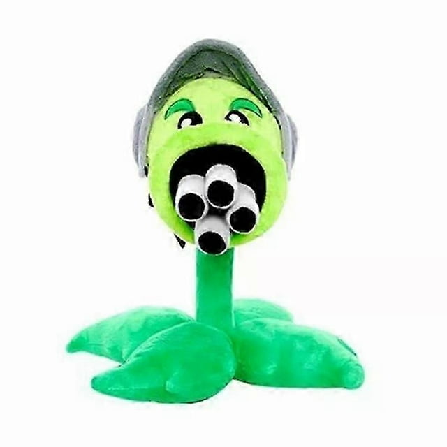 Plants Vs Zombies Gatling Pea Peashooter Soft Plush Stuffed Doll Toy Figure Gift