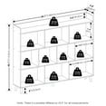 thumbnail image 3 of Furinno CLAUDE Book Shelf, 10-Cube Mid Century Style Bookshelf, Bookcase, Storage Organizer with Wood Legs, 9.4" x 55.1" x 45.1", for Living Room, Bedroom, Home Office, White, 3 of 5