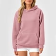 thumbnail image 6 of Women's Long Sleeve Hoodie Pullover with Pocket Oversized Streetwear Casual Cotton Sweatshirt for Fall and Winter, 6 of 9