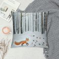 ALEPADNF Fox Square Pillow Covers Cushion Covers, Winter Forest Cute