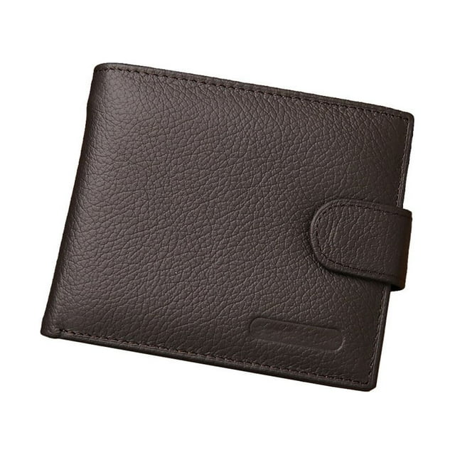JINBAOLAI Men Wallet Soft Leather Credit Card Holder Wallets Compact Size Door Keys Storage Travel School Purse Change Organization Fashion Coffee
