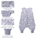 thumbnail image 3 of Saco de dormir acolchado antipatadas de una pieza, sin mangas, de una pieza, para bebé, 3 of 5