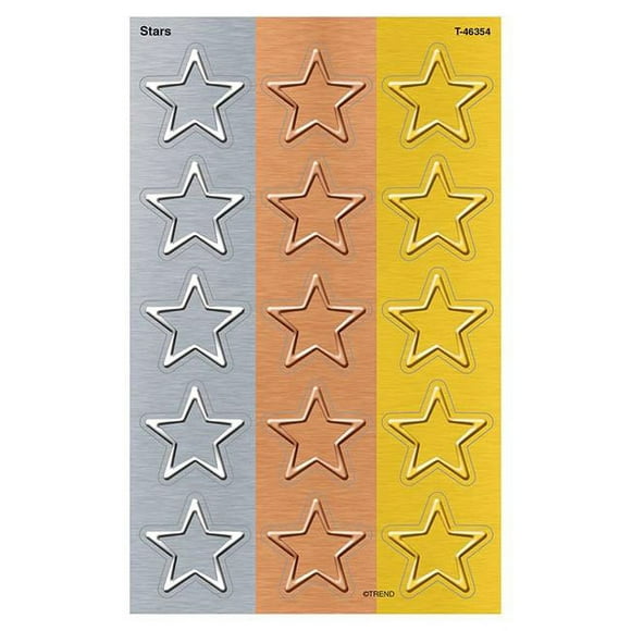 Trend Enterprises T-46354-6 Stars Supershapes Stickers, Large - Pack of 6