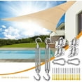 thumbnail image 3 of Sun Shade Awning Kit - Stainless Steel Tension Set | Triangle Sail Finder for Wall Roof , Pergola Backyard Tension Mountting Tools for Deck Pool Yard Courtyard Shade Configu, 3 of 5