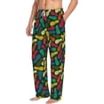 thumbnail image 2 of Daiia Pineapple Fruit Colorful Men's Sleep Pant with Pockets and Drawstring,Pajama Pants-Medium, 2 of 9