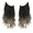Black to White, variant on DUANJY 16 inch Invisible Wire Halo Hair Extensions Wavy Hairpiece, Adjustable Size No Clips, Transparent Wire Headband for Women, Black