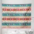 thumbnail image 1 of Winter Tapestry, Snowflake Jolly Christmas Vacation Family Time Pine Tree Baubles Ornaments Artwork, Fabric Wall Hanging Decor for Bedroom Living Room Dorm, 5 Sizes, Multicolor, by Ambesonne, 1 of 1