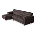 thumbnail image 3 of Sala Modular Sofá Cama Reversible De Lino Chocolate Beehive Memory Foam Modelo Chiara, 3 of 8