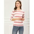 thumbnail image 3 of Dde San Patricio Camisecon mangas de codo pamujer Camisebásiinformal con cuello de barco y corte ajustado Roblanco M, 3 of 6
