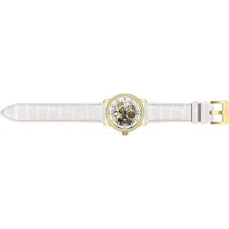 Invicta Men's 22643 Objet D Art Skeleton Dial White Leather