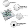 thumbnail image 4 of ARISTURING  Cute Begonia rex Flower houseplant in The Pot Floral Girl Throw Pillow,2pcs Multicolor, 4 of 6