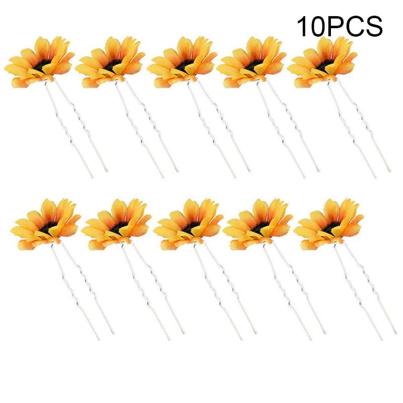 Daisy Sunflower Bridal Wedding Party Hair Pins Hair DIY Clips Decor A3K7