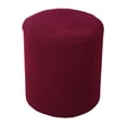 thumbnail image 1 of Housse Ronde pour Pouf, Protège-Pouf Extensible avec Bas Élastique, Rouge, 1 of 8