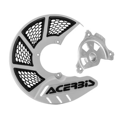 Acerbis X-Brake Vented Front Disc Cover with Mounting Kit White/Black for KTM 450 XC-F 2006-2009