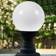 thumbnail image 4 of HAMPPLIES Acrylic Lamp Post .72 Inch Thread Neck White Round Plastic Outdoor Light Shade, 4 of 8