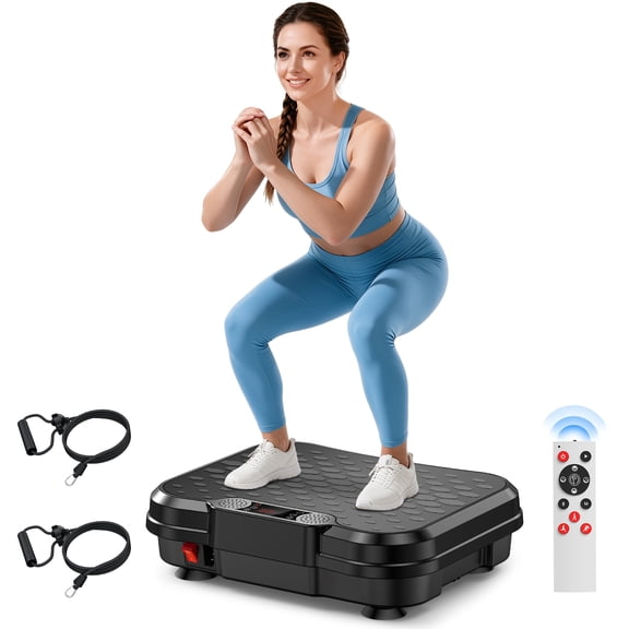 Tomile Vibration Plate Exercise Machine, 330 lbs Capacity Vibrating Platform for Whole Body Workout, Black