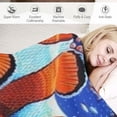 thumbnail image 3 of Orinice Clown Fish, Corals, Algae Theme Warm Lightweight Soft Fleece Blanket for All Seasons, Living Room Sofa Decor, Cow Gifts, Multiple Sizes Available 40x50in, 3 of 6