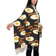 Bacon And Eggs Women's Fringed Scarf Large Tassel Scarf Soft Shawls