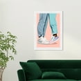thumbnail image 2 of Wynwood Studio Prints Sneaker Head Couple Fashion and Glam Shoes Wall Art Canvas Print Pink Pastel Pink 13x19, 2 of 3