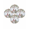 thumbnail image 7 of 13 Inch Round Placemats Set of 4, Blue Wooden Christmas Gnomes Non Slip Heat Insulation PP Table Mats, Xmas Tree Poinsettia Winter Washable Place Mats for Kitchen Dining Party Table Decor, 7 of 7