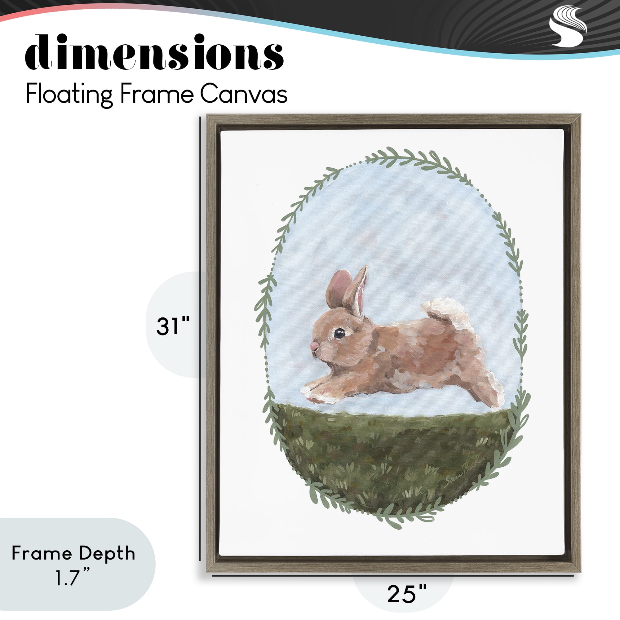 Stupell Industries The Goodness of Spring Brown Framed Floater Canvas Wall Art, design by Sara Baker