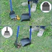 LANNEY Pooper Scooper, Heavy Duty Dog Poop Scooper Set with Tray Rake and Spade for Large Medium Small Dogs, Over 37 Adjustable Metal Long Handle Portable Poop Scoop Pet Waste for Yard Grass Gravel