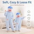 thumbnail image 3 of Funny Big Mouth Monster Adult Onesie with Large Comb Prop, Silly Puppet Cosplay One Piece Pajamas, Oversized Fleece Sleepwear for Parent & Little One, 3 of 8