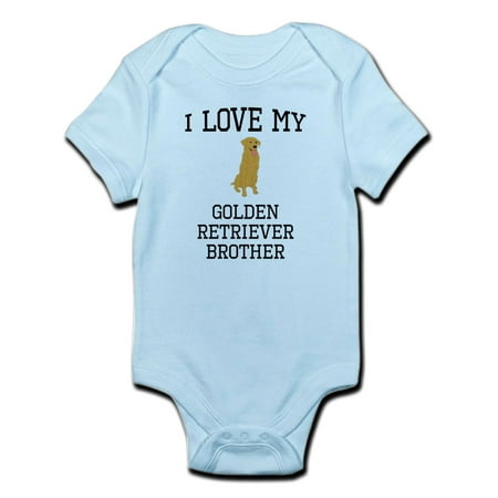 

CafePress - I Love My Golden Retriever Brother Body Suit - Baby Light Bodysuit