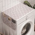 thumbnail image 1 of Floral Washing Machine Organizer, Blossoming Nature Pattern Retro Design Inspirations Monochrome Illustration, Anti-slip Fabric Top Cover for Washer and Dryer, Taupe and White, by Ambesonne, 1 of 1