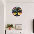 thumbnail image 4 of Modern Round Wall Clocks Non-Ticking Silent Clocks Battery Operated Quartz Clock Decorative for Bathroom,Office-Tree Each Branch Is Colored In The Colors Of The Rainbow(12inch), 4 of 4