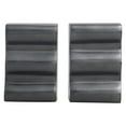 thumbnail image 6 of DecMode 4" Wave Inspired Dark Gray Aluminum Bookends (Set of 2), 6 of 8