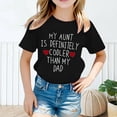 thumbnail image 3 of MEZZALL T-Shirt à Manches Courtes Imprimé Mode Mignon pour Filles, Col Rond, Été, Décontracté, Noir, 8-10 Ans, 3 of 4