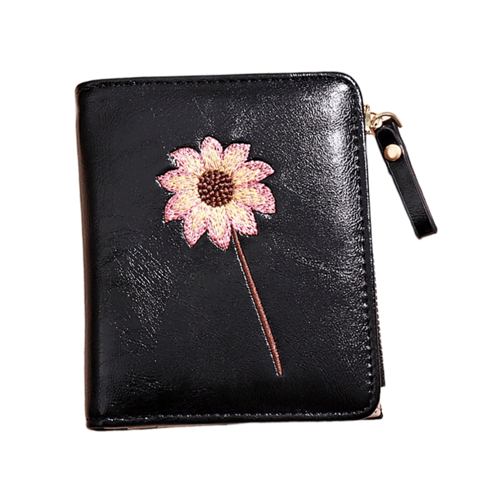 Luxshiny Girls Black PU Purse Set Bifold Wallet Stylish Birthday Accessory